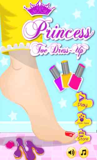 Princesse Toe Dress Up - Filles Enfants mode chaud jeu de maquillage gratuit - Faire Cendrillon ou Blanche-Neige de contes de fées 1