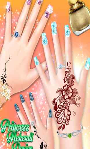 Princess Mehndi Designs: Nail art salon girls game 1