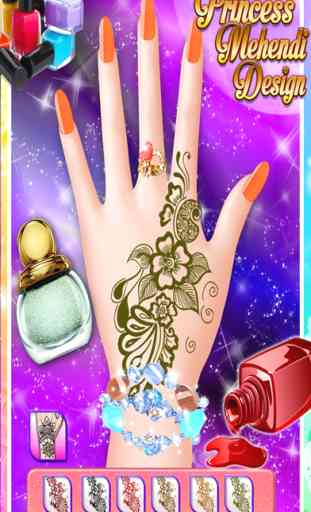 Princess Mehndi Designs: Nail art salon girls game 3