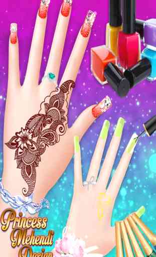 Princess Mehndi Designs: Nail art salon girls game 4