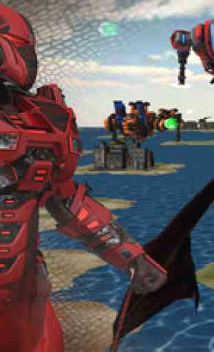 Red dragon robot attack - An Epic 3D Arial battlefield apocalypse 2