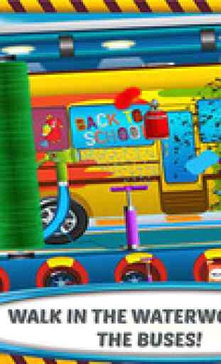 Lavage d'autobus scolaire & Garage – Salon de la petite voiture, plaisirs de l'été avec véhiculeSpa atelier de peinture, vinyle, couleurs, savon, nettoyage Automobile Shop 1