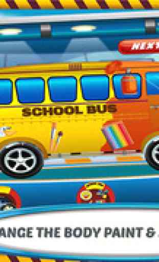 Lavage d'autobus scolaire & Garage – Salon de la petite voiture, plaisirs de l'été avec véhiculeSpa atelier de peinture, vinyle, couleurs, savon, nettoyage Automobile Shop 4