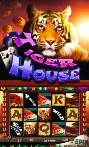 Machine à Sous - Tiger House Casino! FREE Vegas Slots of the Grand Jackpot Palace! 2
