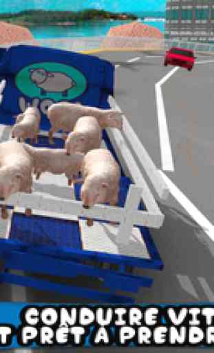 Sheep Run Dog Simulator 3D : Ferme agneau et laine Transport par camion Transporter et Avion 2