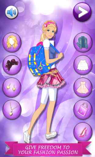 Vêtements élégants pour une fille de l'école - jeu de habillage et de la mode pour les filles et les enfants 3