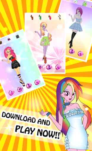 Poney de Monster High School Rainbow Rock Girl MLP 4