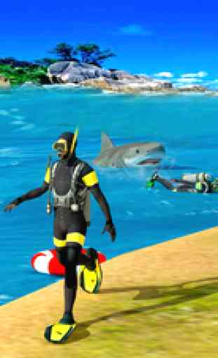 shark hunting scuba deep diving shoot hungry fish 2