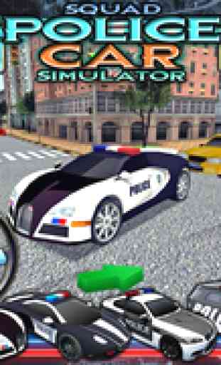 Squad simulateur de voiture de police 3D - jeux de parking gratuites 3