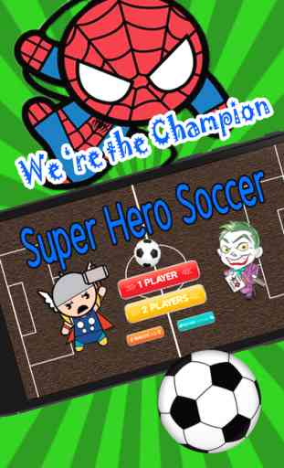 Super Hero Football - Jeux Sport Gratuit pour un coup de pied de but pour enfants 1
