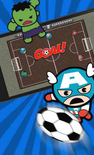 Super Hero Football - Jeux Sport Gratuit pour un coup de pied de but pour enfants 2