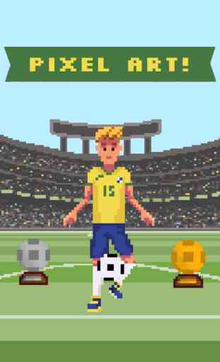 Super Soccer - Championnat du Monde 8 bits de Jonglerie du ballon de foot Jeu de sport 3