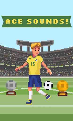 Super Soccer - Championnat du Monde 8 bits de Jonglerie du ballon de foot Jeu de sport 4