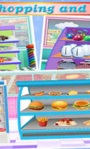 supermarché courses alimentaires - gratuit jeux pour filles avec gestion du temps, épicerie et caisse enregistreuse 1