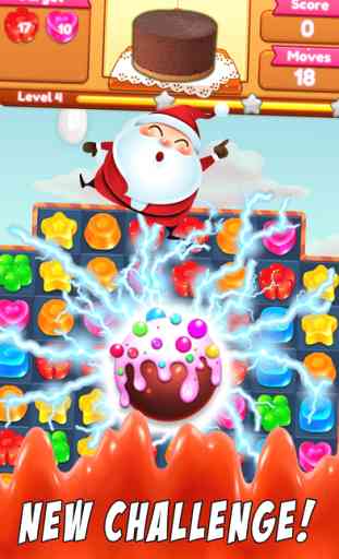 Bonbons Père Noël - Un super Amusant puzzle match 2