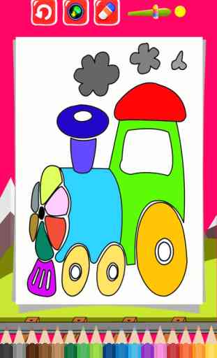 Entraîner Coloring Book pour chemins de fer et de métro Véhicule Enfants de la peinture d'apprentissage 2