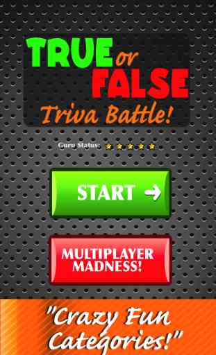Vrai Faux - Impossible Trivia bataille Millionaire Free Edition 1