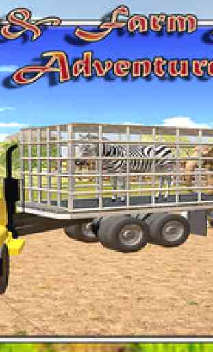 Zoo Transporter Fun 2016 - Jungle animaux Vs Farm Mayhem animaux 2