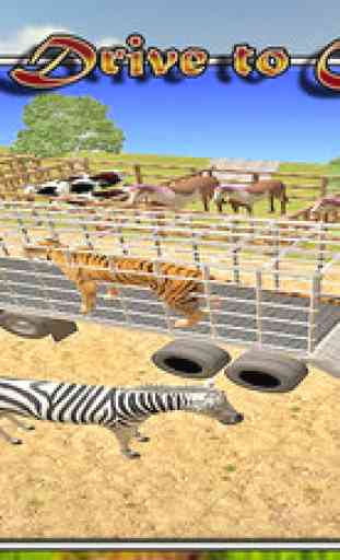 Zoo Transporter Fun 2016 - Jungle animaux Vs Farm Mayhem animaux 3