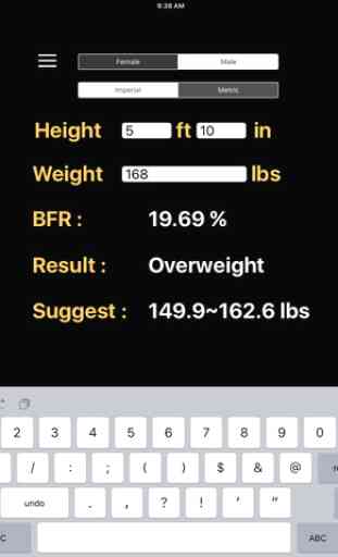 Body Fat Rate Calculator 3