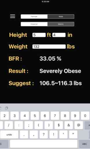 Body Fat Rate Calculator 4