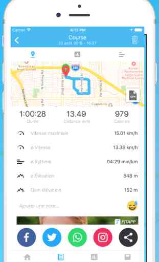 FITAPP GPS Course, Marcher, Perte de poids & Snap 3