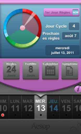 Horloge de Fécondité: cycle menstruel + registre d'ovulation 1