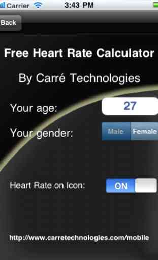 Rythme Cardiaque - Calculateur 3