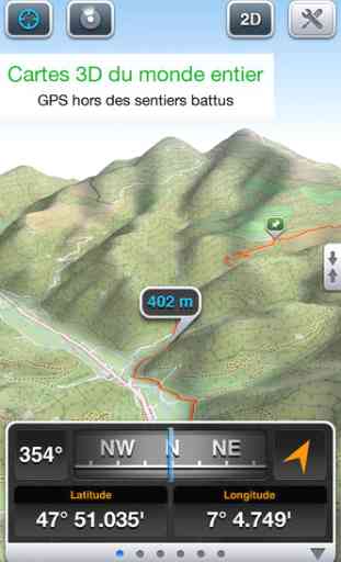 Maps 3D Lite - Parcours GPS pour vélo, randonnée et ski 2